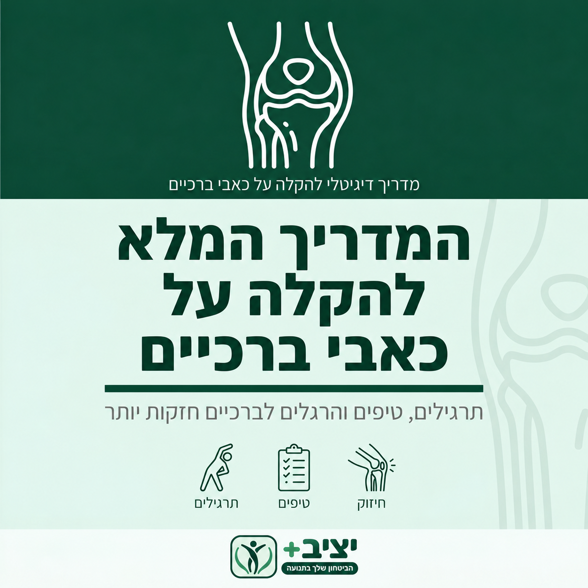 המדריך המלא להקלה על כאבי ברכיים
